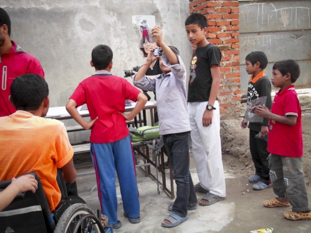 Plastic and cartoons at New Nepal Society Centre Children home