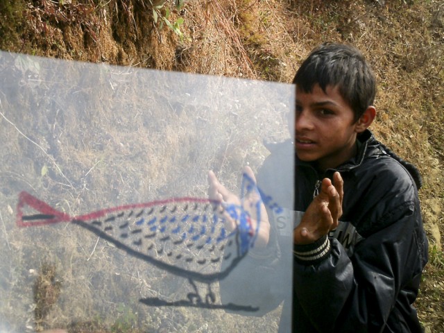 © Clara.Go--Plastic & Cartoons a Ganga Secondary School, Tesinge (Mangalsen, Achcham district)